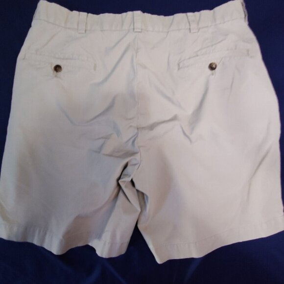 Brooks Brothers Mens Golf Shorts Size 35 x 9‎ Tan Flat Front Stretch Active Wear - Picture 2 of 8